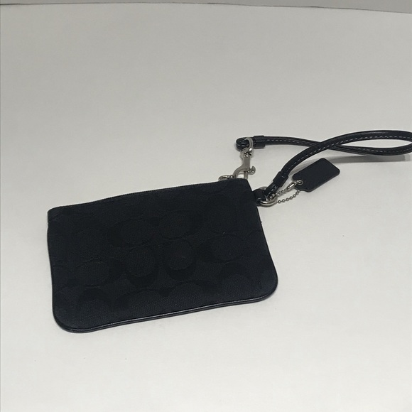 COACH Classic Wristlet with PVC Leather Black - Picture 2 of 4